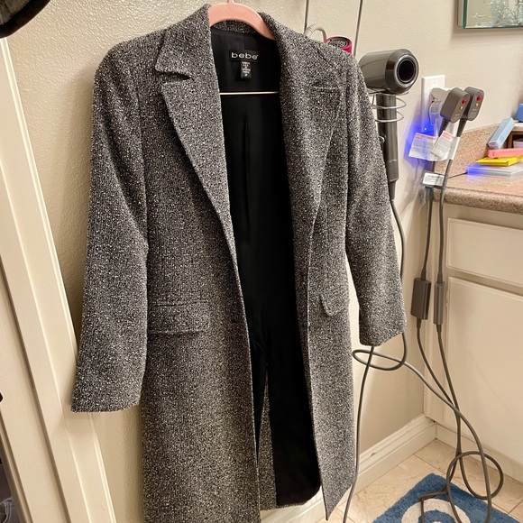 Womens 2pc Bebe Tweed Jacket + Pant Suit - Picture 3 of 13